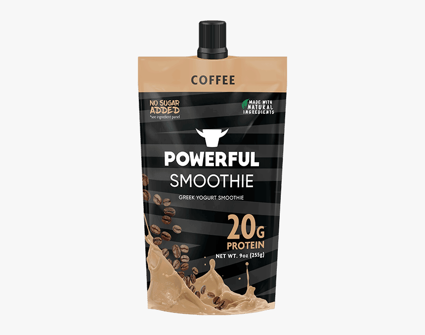 Coffee Protein Smoothie - Powerful Yogurt Smoothie, HD Png Download
