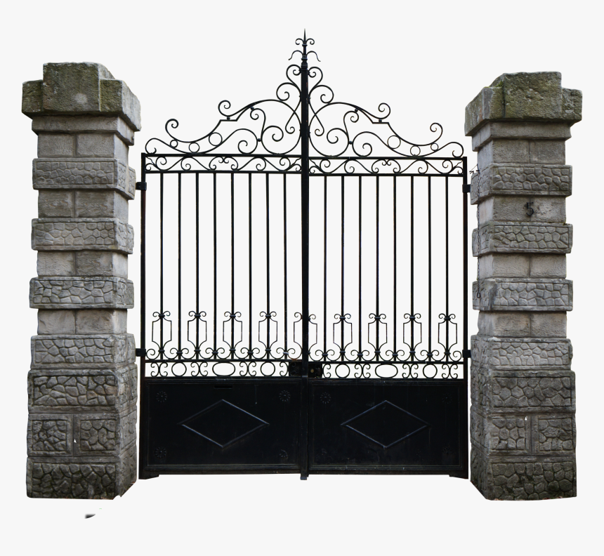 #gate #door #pngstock #png #sticker #stock #freetoedit - Png Gate With Walls, Transparent Png