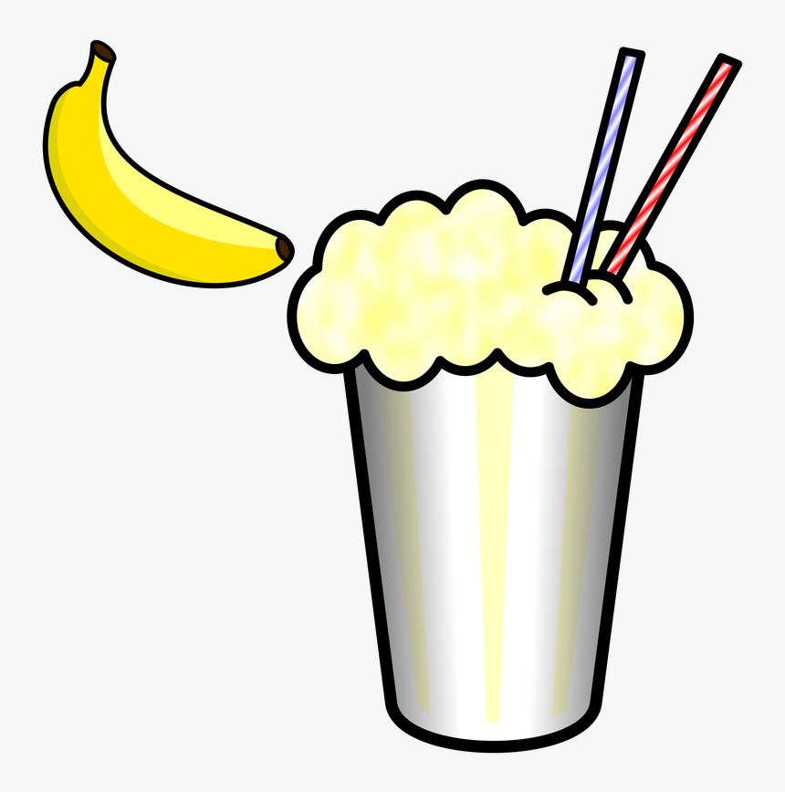 Banana Smoothie Clipart Transparent - Banana Smoothie Clip Art, HD Png Download