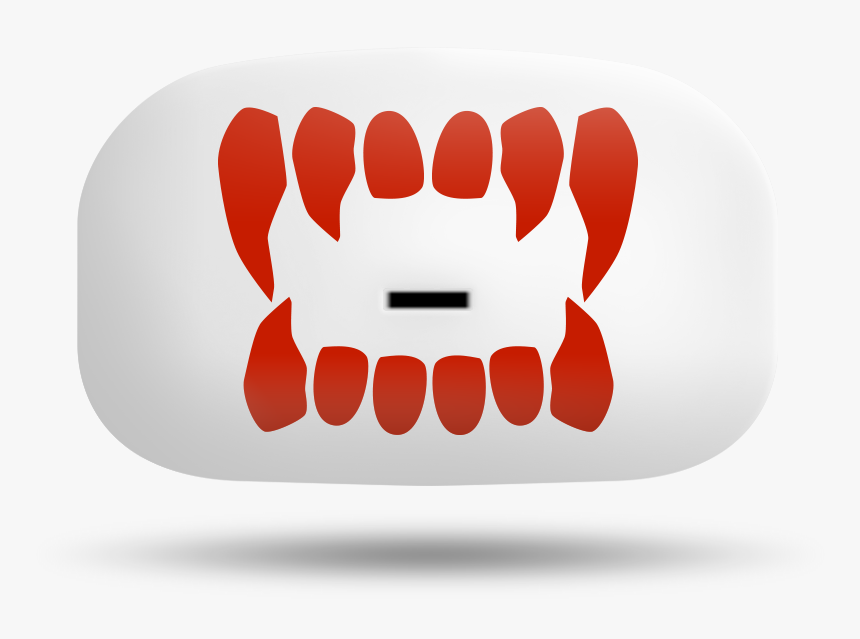 Red Fangs White V - Emblem, HD Png Download