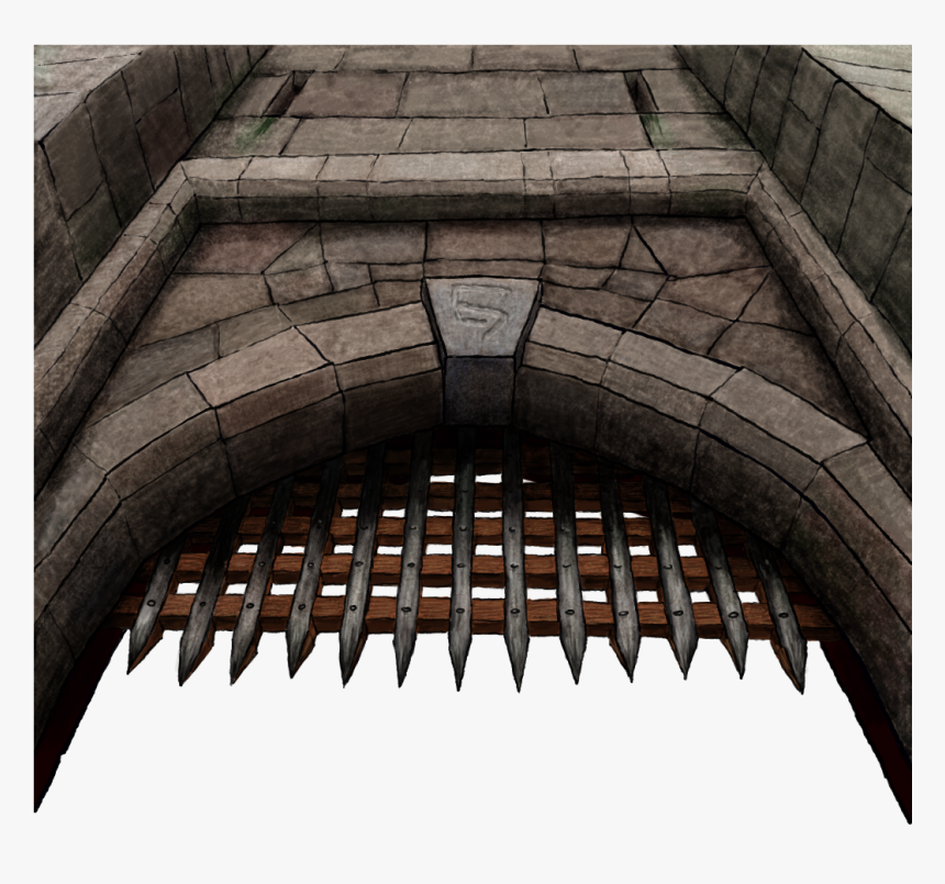 Castle Gate Transparent - 2d Castle Gate Png, Png Download