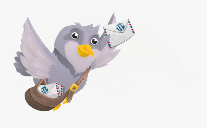Mailpoet Wysija The Owl - Pigeon With A Letter Logo, HD Png Download