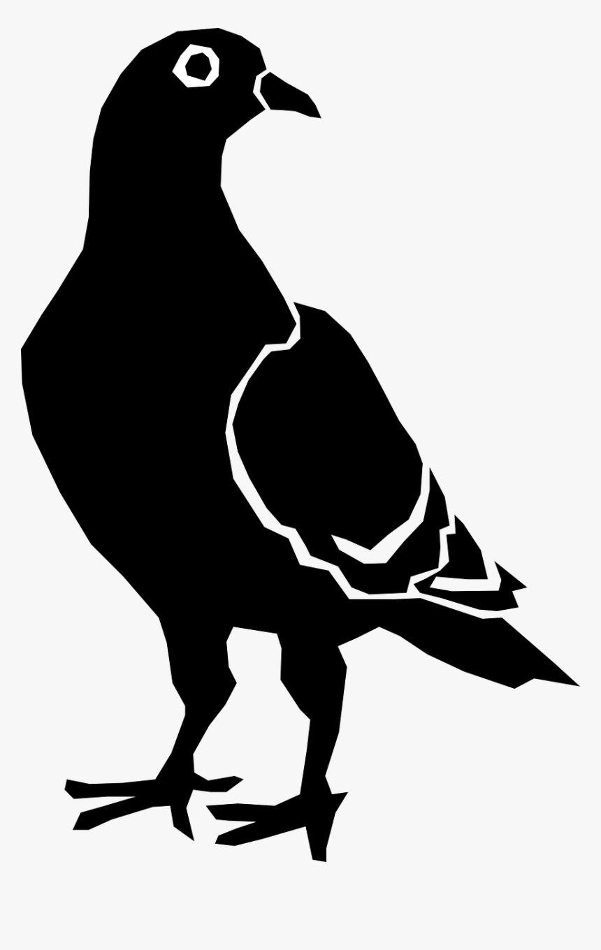 Pigeon Svg Clip Arts - Silhouette Pigeon Clipart, HD Png Download