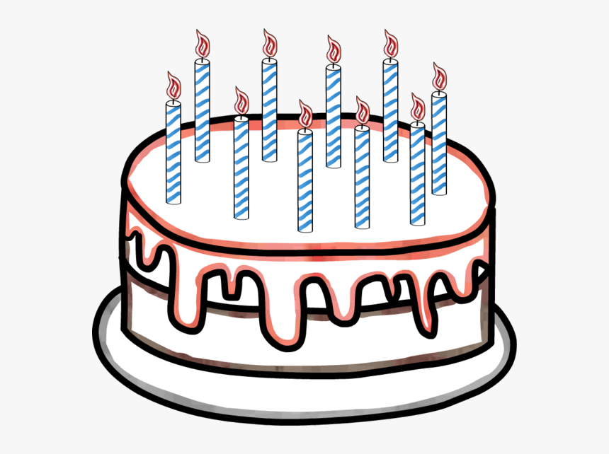 Cake Clipart 10 Candle, HD Png Download