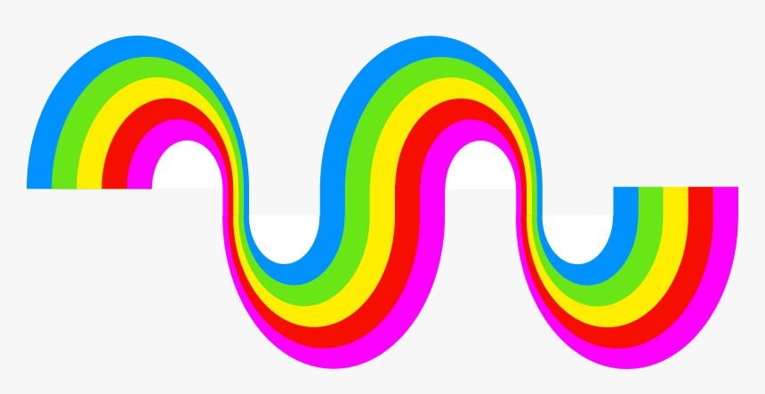Transparent Swirly Line Clipart - Arco Iris Desenho Png, Png Download