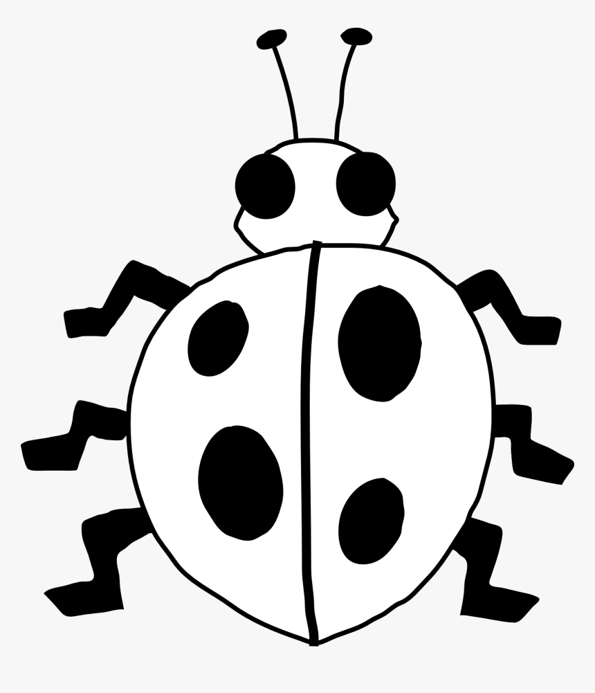 Ladybug Outline Ladybug On Flower Clipart Free Images - Ladybug Outline, HD Png Download