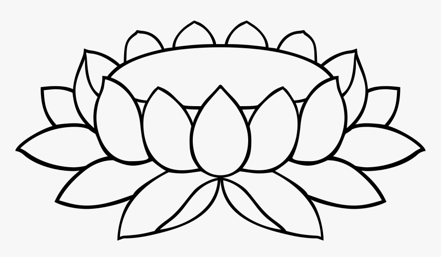 File Lotus Padma 12a Svg Wikimedia Commons - Lotus Line Art Png, Transparent Png