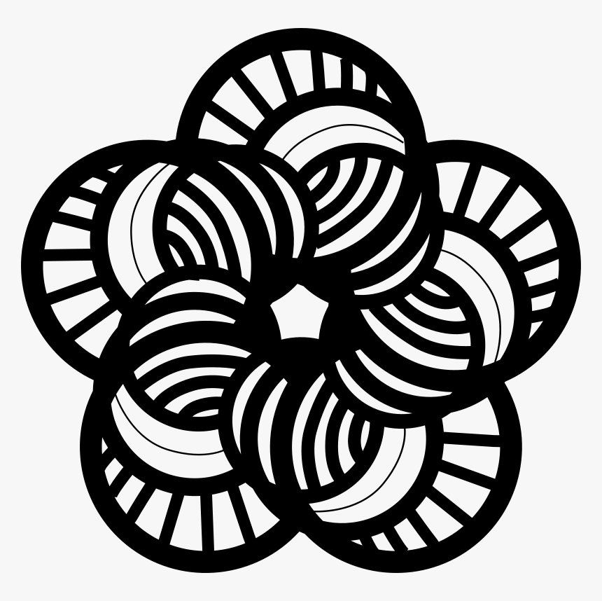 Flower-ornament - Thank You Colouring Sheet, HD Png Download