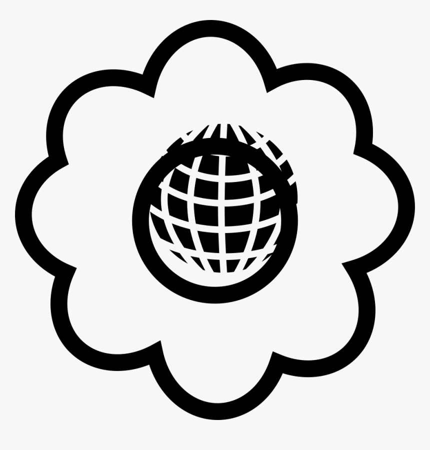 Earth Shape In A Flower Outline - Icon Sheep, HD Png Download