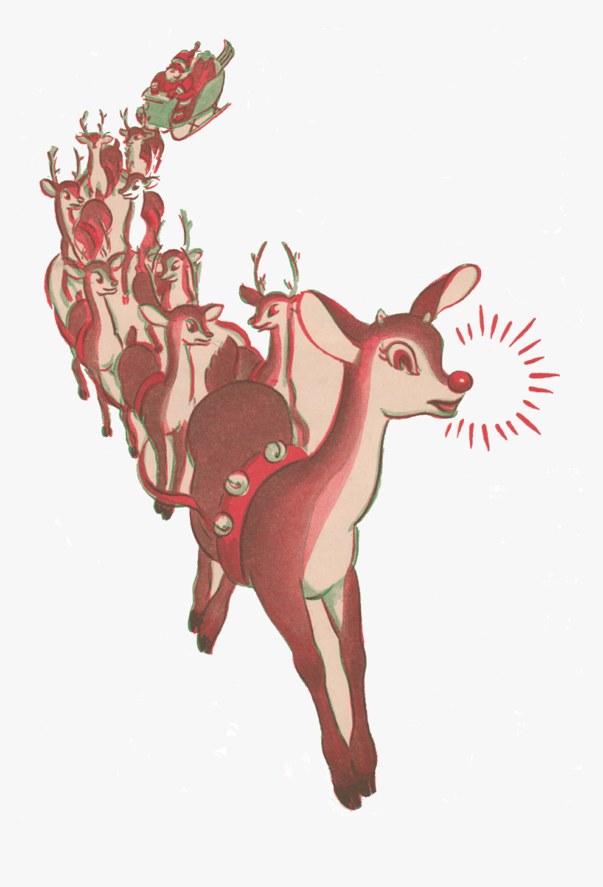 Vintage Rudolph The Red Nosed Reindeer Sheet Music - Vintage Rudolph Red Nosed Reindeer Clipart, HD Png Download