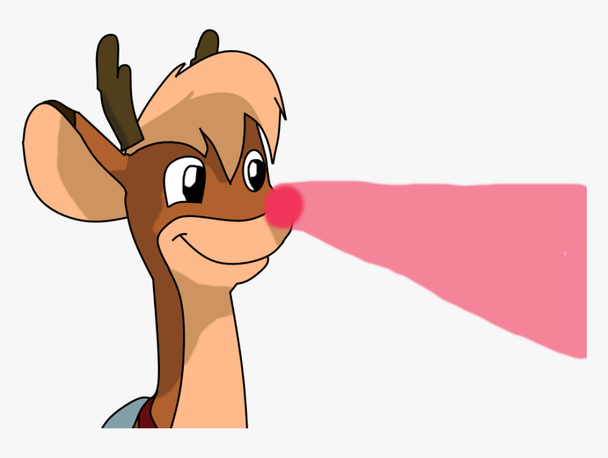 Rudolph Lighting The Way - Cartoon, HD Png Download