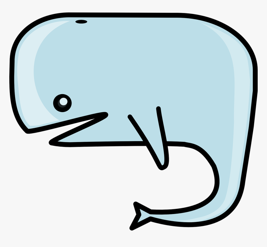 Angle,area,line - Cartoon Whale No Background, HD Png Download