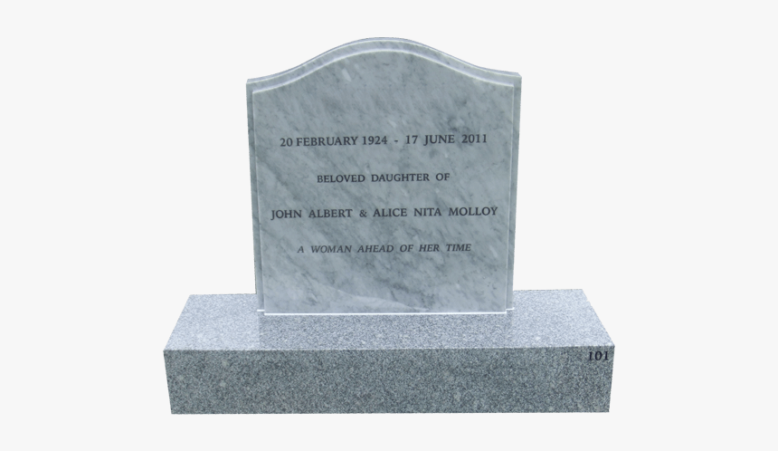 L11 Carrara Marble Headstone Image - Headstone, HD Png Download
