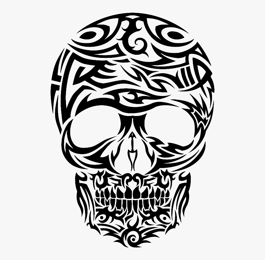 Tribal Skull Png - Skull Tattoo Png, Transparent Png