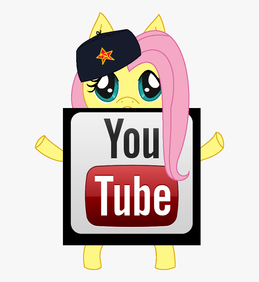 Communist Fluttershy Youtube Logo By Xelectricwings - Youtube 4.5 17 Apk, HD Png Download
