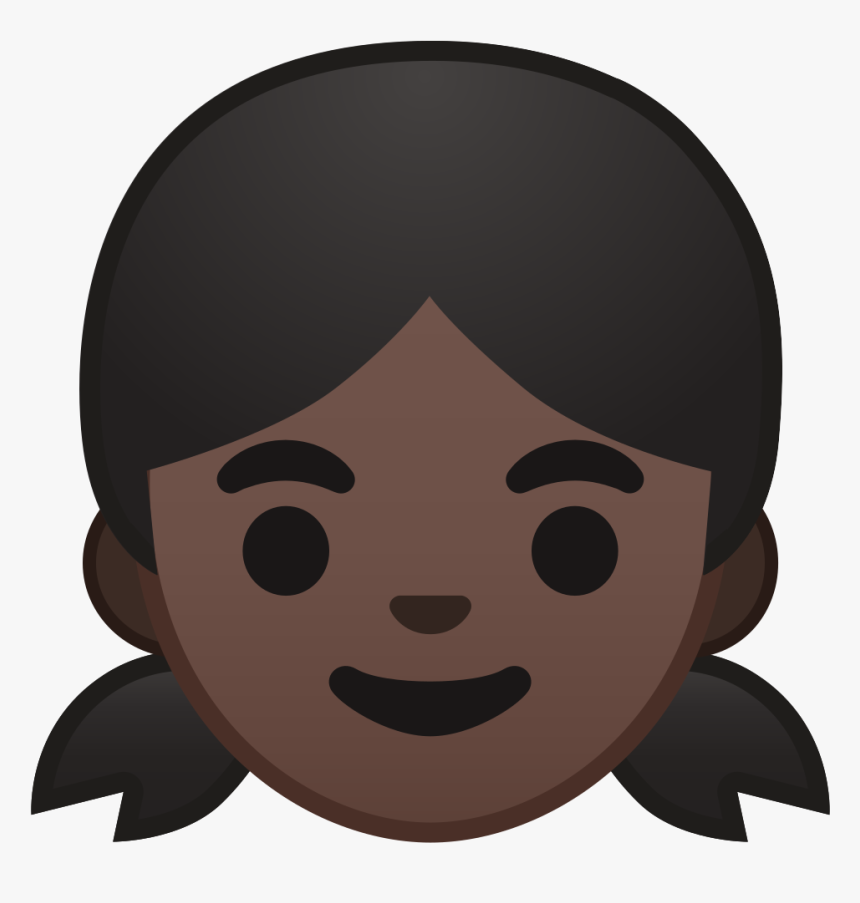 Transparent Moon Emoji Png - Black Girl Cartoon Head, Png Download