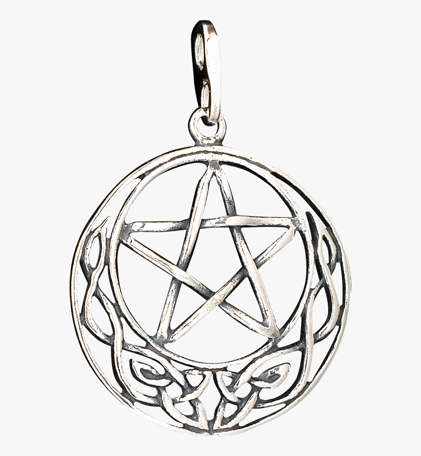 Celtic Crescent Moon Pentacle Pendant - Locket, HD Png Download