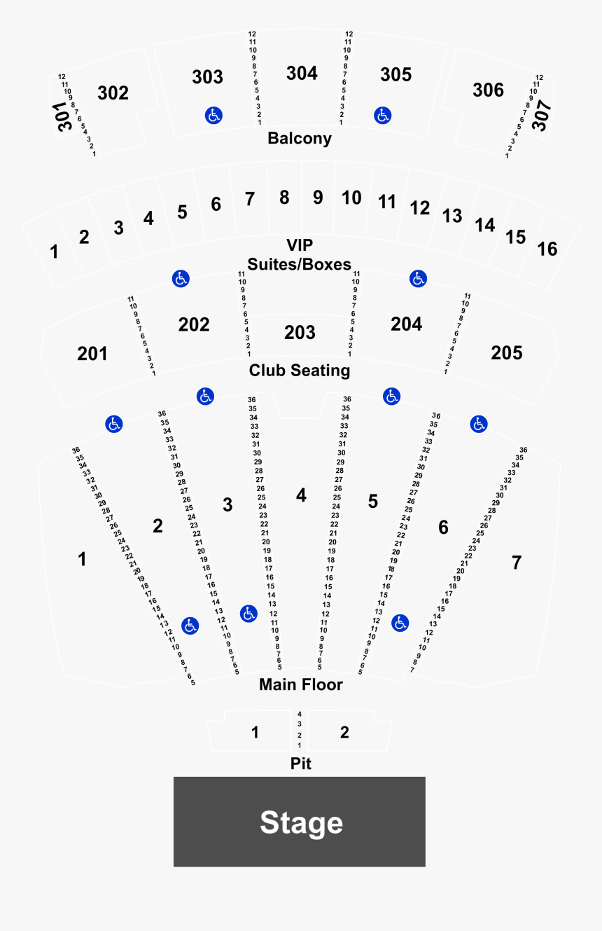 Seat Number Comerica Theater Seating, HD Png Download