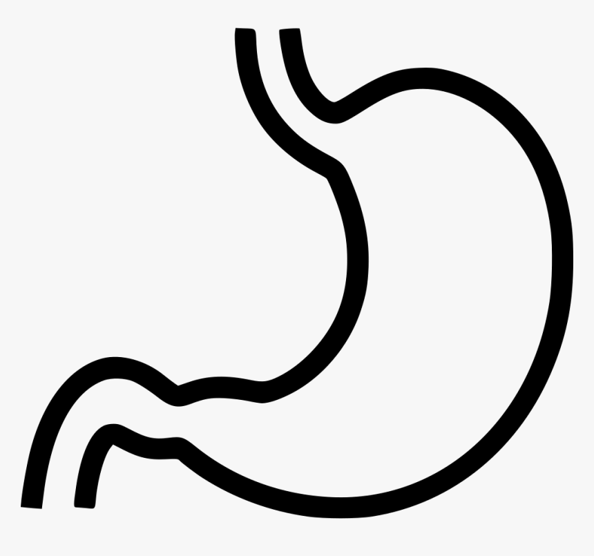 Svg Png Icon Free - Stomach Black And White Clipart, Transparent Png