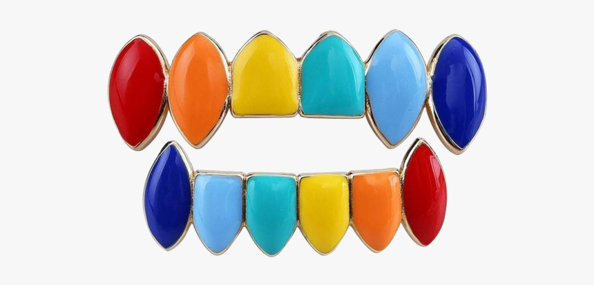 Rainbow Teeth Grillz - 6ix9ine Grillz, HD Png Download