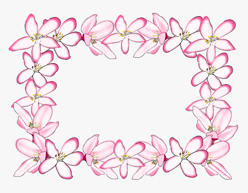 Transparent Cherry Blossom Png - Frame Flower Cherry Blossom Png, Png Download