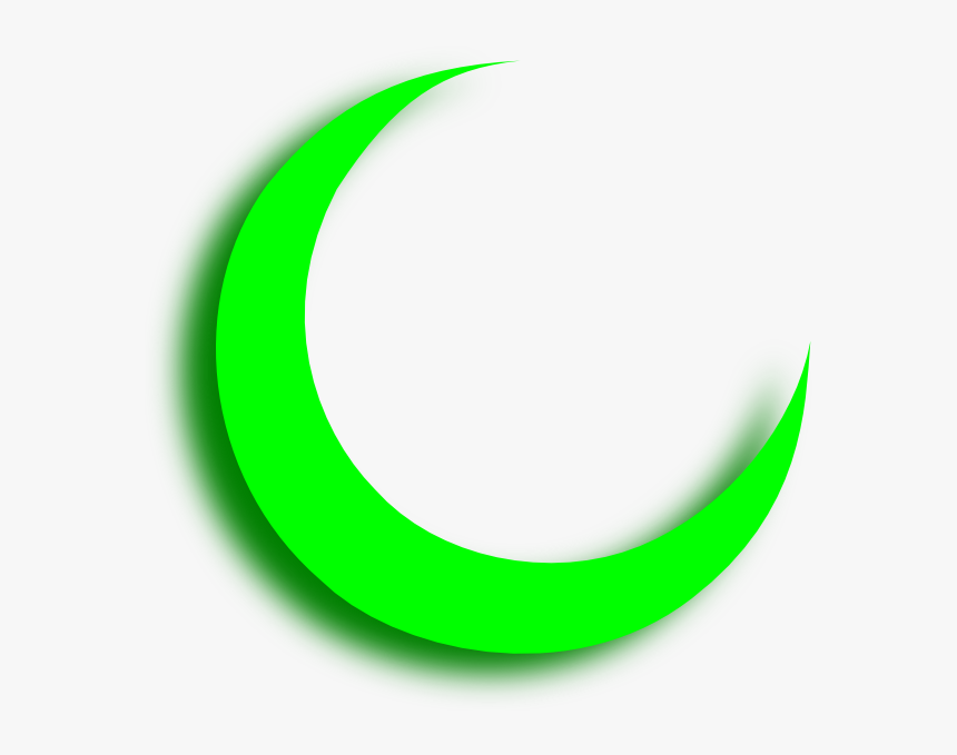Moon Png Clipart -crescent Moon Green Png, Transparent - Clipart Of Crescent Shape, Png Download
