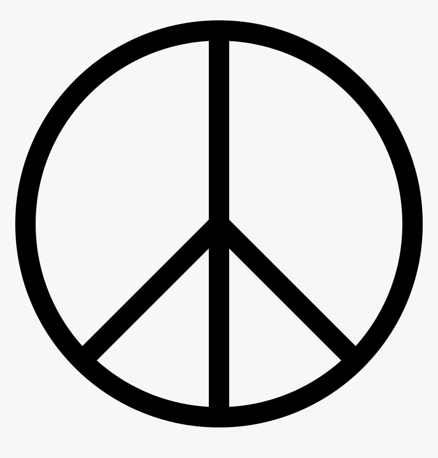 Peace Symbol Png Thin Peace Sign Outline, Transparent Png
