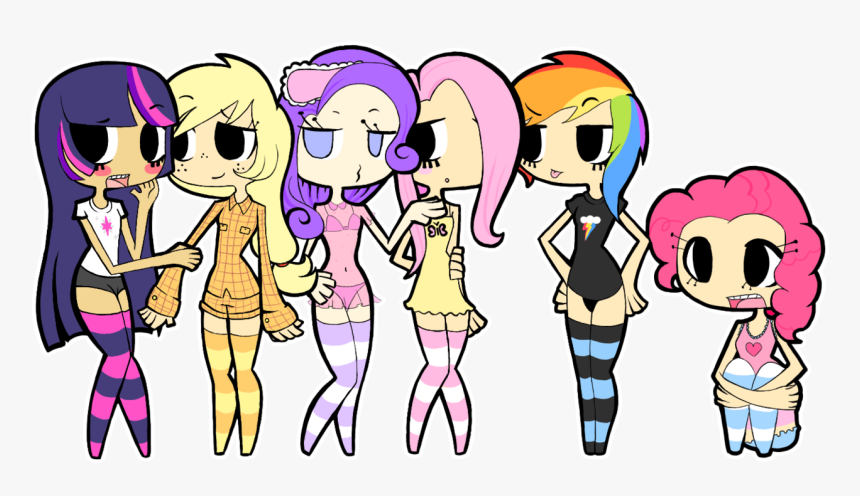 Black Jenny, Belly Button, Blushing, Bra, Clothes, - My Little Pony Bra, HD Png Download