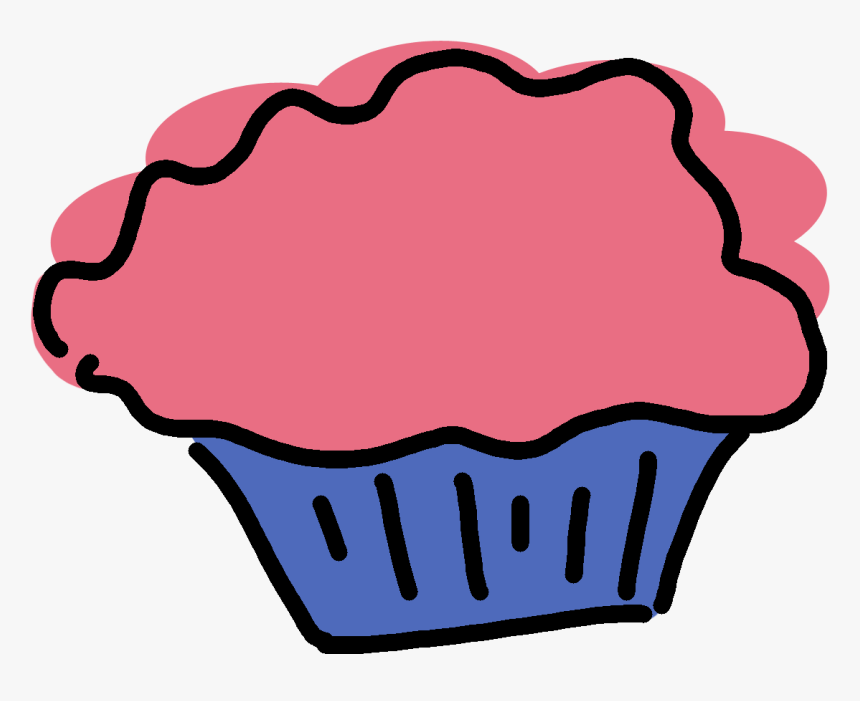 Pink Purple Cupcake Clipart - Cupcake Transparent Free Clipart, HD Png Download