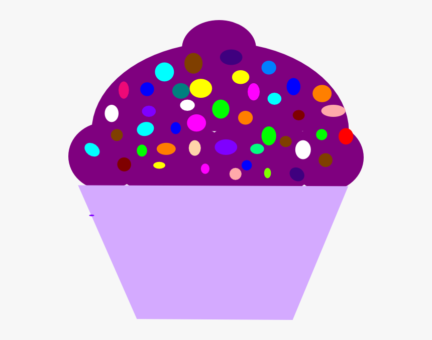 Purple Cupcake Clip Art, HD Png Download