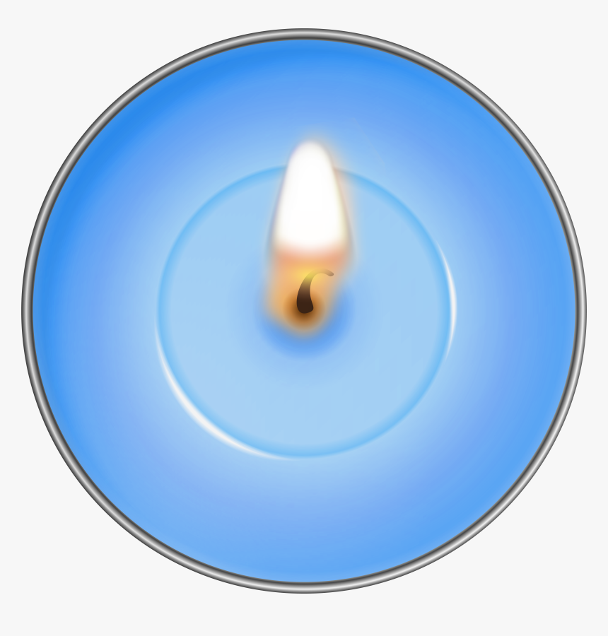 Round Blue Candle Png Clip Art, Transparent Png