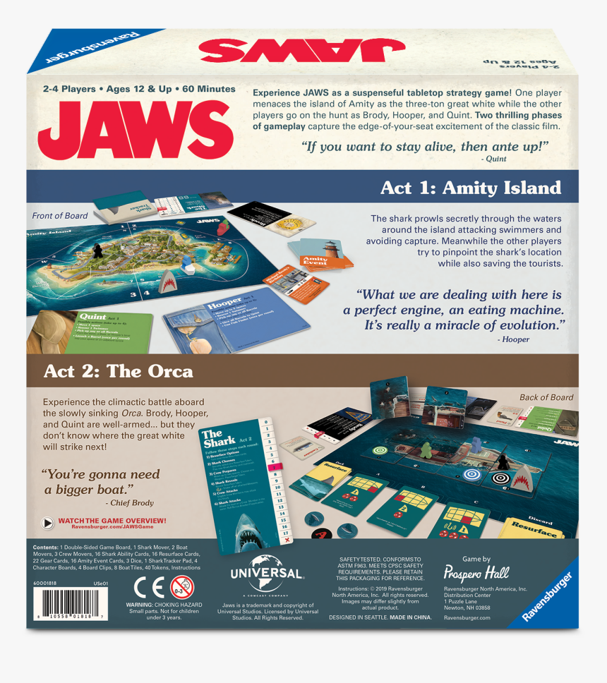 Jaws The Board Game, HD Png Download