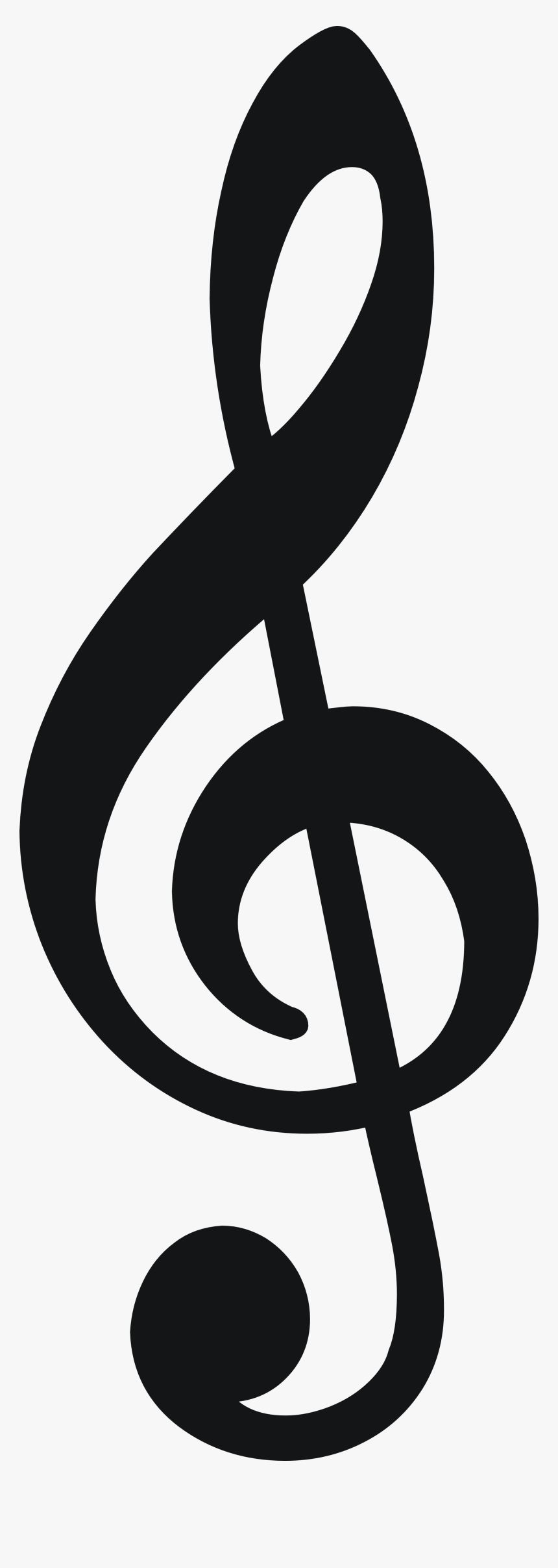 Treble Clef Clipart Free - Music Note Sol, HD Png Download