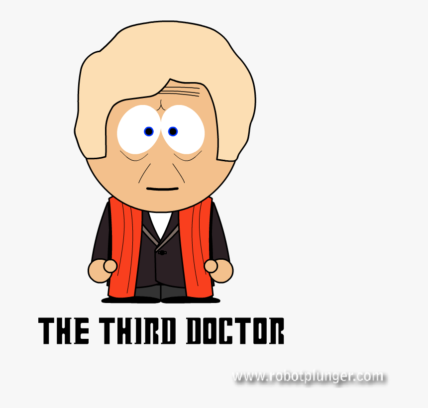 The Third Doctor - Cartoon, HD Png Download