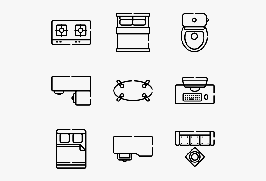 Furniture Top View - Web Hosting Icons, HD Png Download