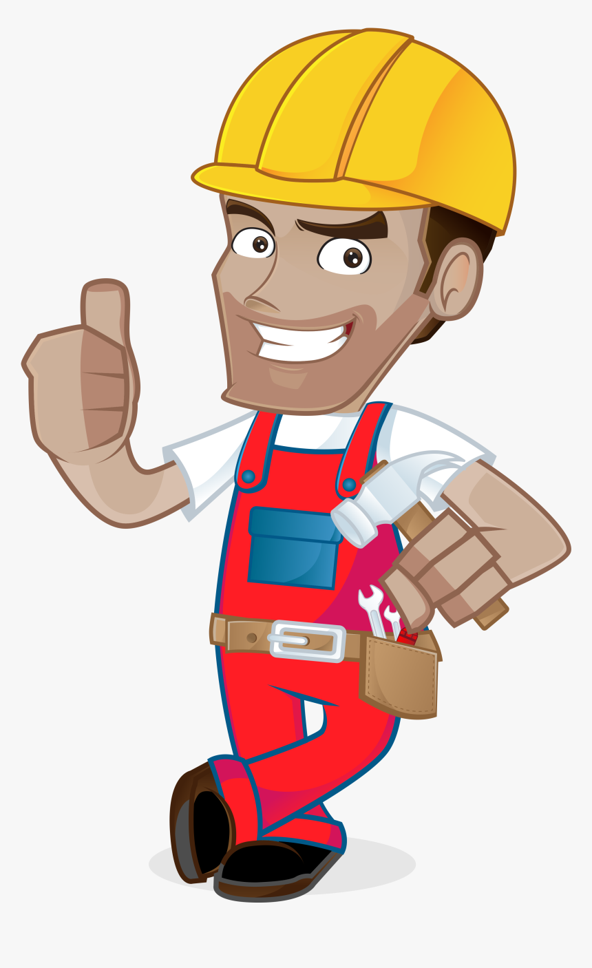 Bigstock Leaning Holding Hamme Mr Handy Guy Ⓒ Clipart - Best Handyman, HD Png Download