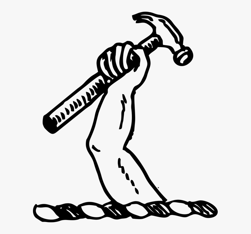 Hammer, Handyman, Construction, Hand-drawn, Vintage - รูป วาด ช่าง ก่อสร้าง, HD Png Download