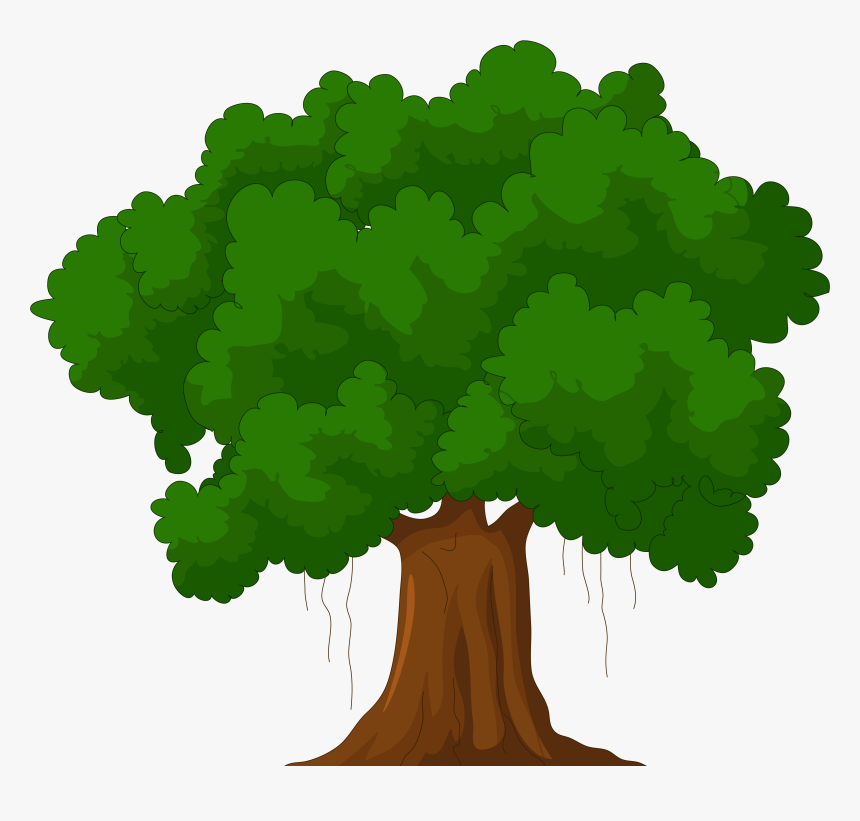 Tree Clipart Cartoon Green Cartoon Transparent Background Tree, HD