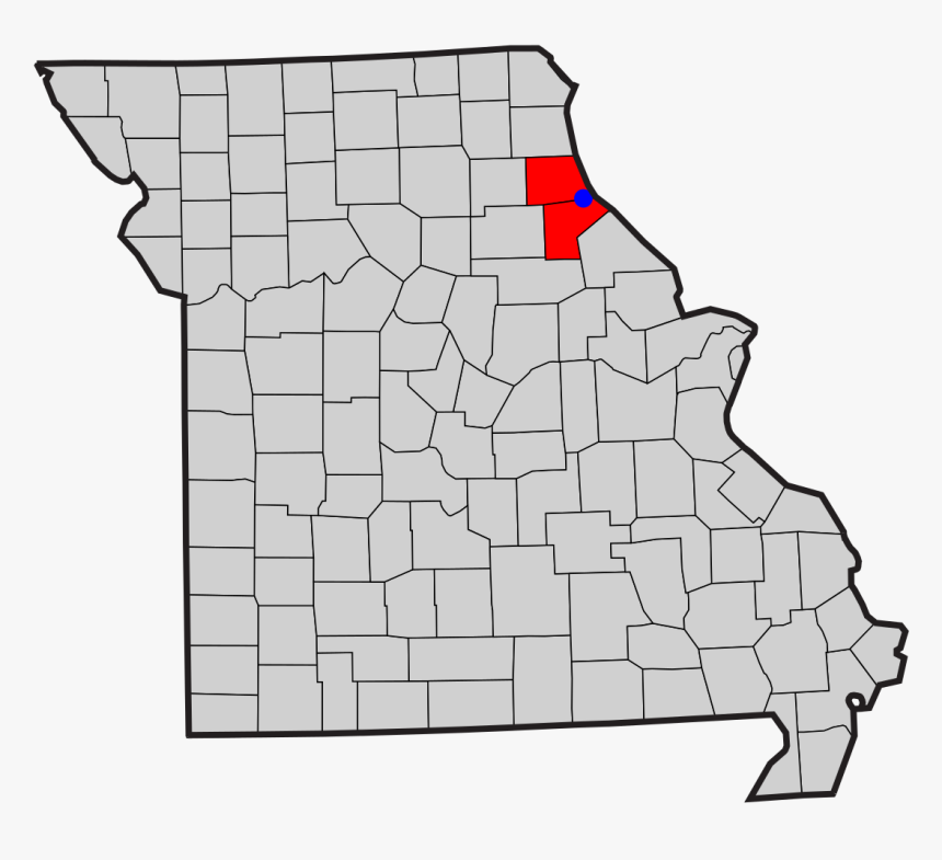 Blank Missouri Map With Counties, HD Png Download