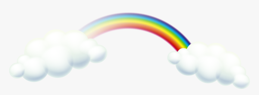 Rainbow And Clouds Png Clip Art Image - Png Clipart Clouds Png, Transparent Png