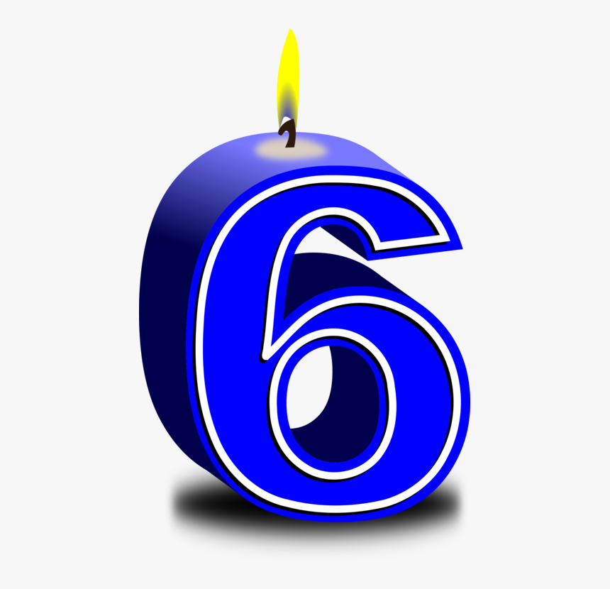 Symbol,electric Blue,logo - Birthday Candle 6, HD Png Download