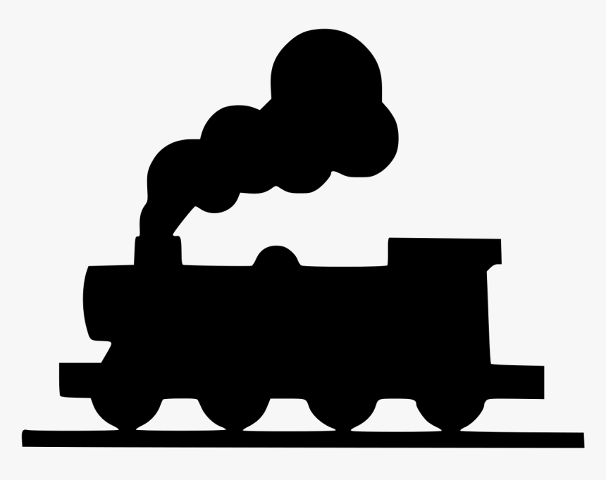 Rail Transport Train Steam Locomotive Silhouette - Silhouette Of A Steam Train, HD Png Download