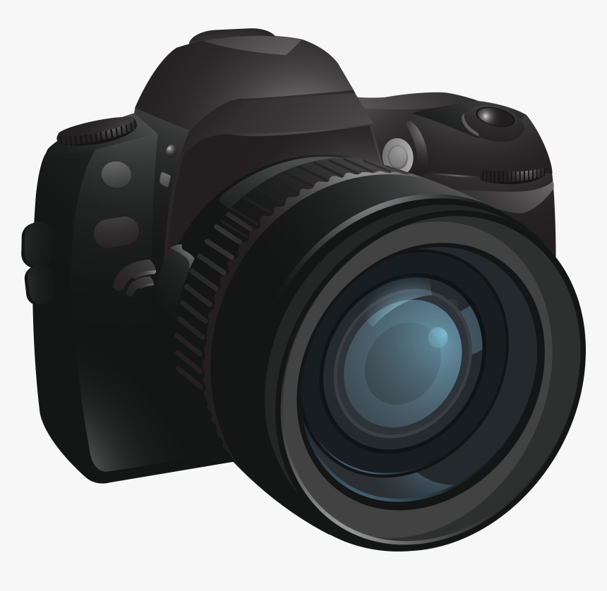 Digital Cameras Digital Slr Camera Lens Clip Art - Camera, HD Png Download