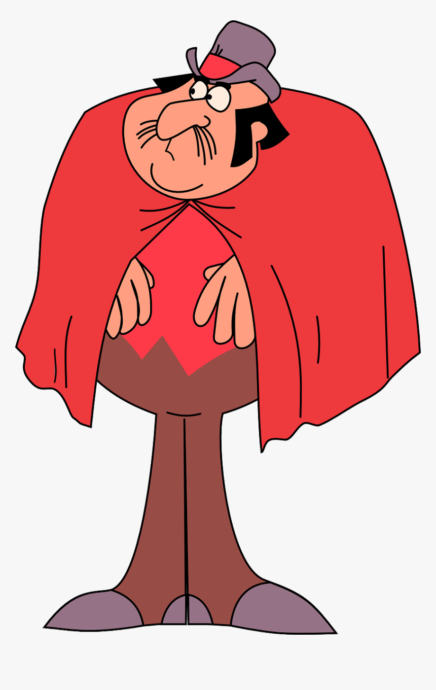 Character, Man, Confused, Cape, Hat, Red, Sideburns - Vector Graphics, HD Png Download