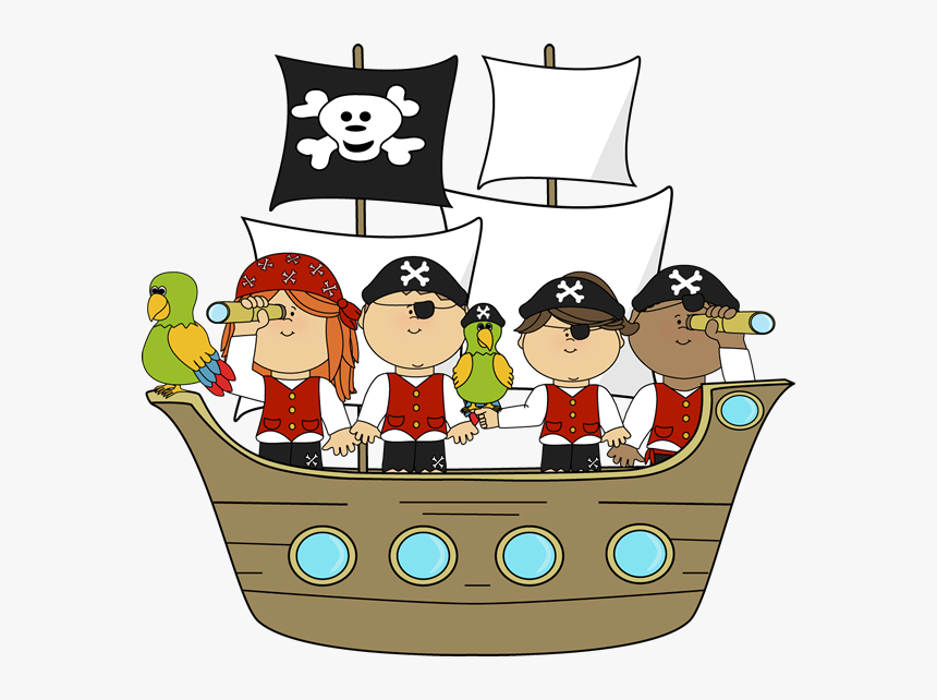 Pirates On Pirates On Pirate - Pirate Ship And Pirates, HD Png Download