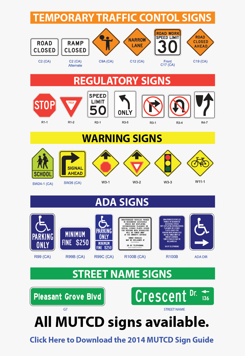 Sign Shop Sacramento All Traffic Signs Usa With Names, HD Png