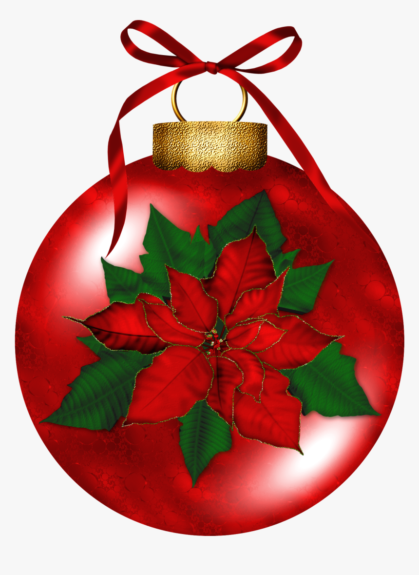 Christmas Pointsettia Postage Stamp - Christmas Poinsettia Clipart, HD Png Download