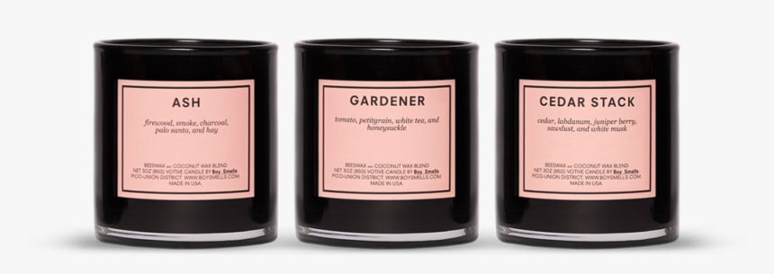 Ash, Gardener And Cedar Stack Votive Set - Boy Smells, HD Png Download