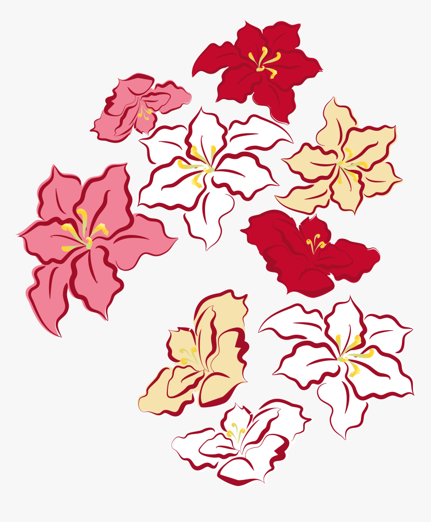 Poinsettia Clip Decorative - Clipart Poinsettia Png Christmas Flower Transparent, Png Download