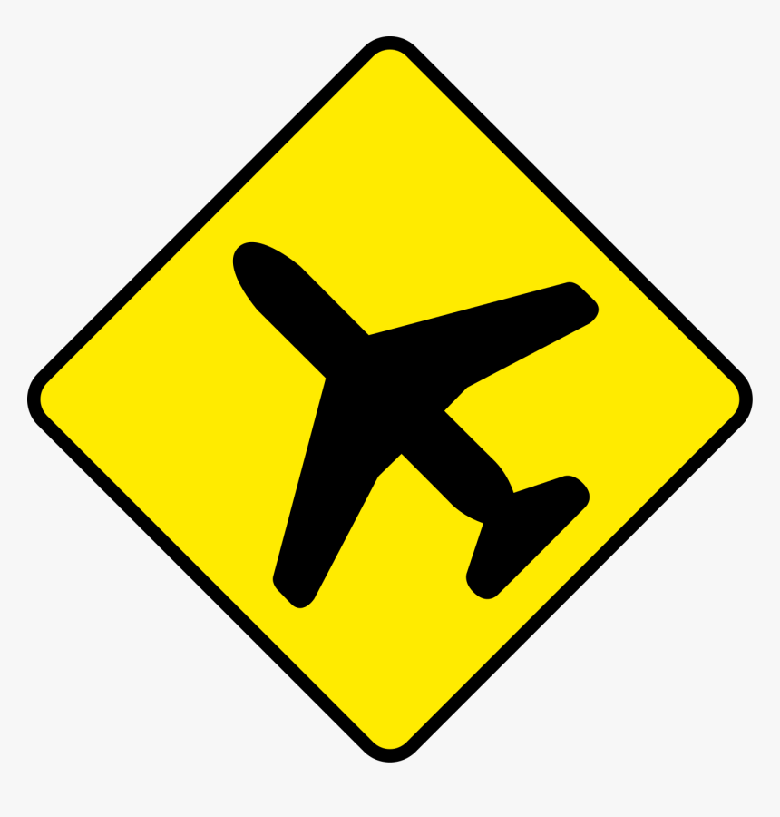 Ireland Road Sign W - Airplane Sign Yellow, HD Png Download